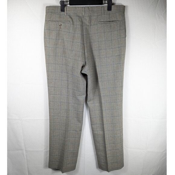Vintage Haggar Magic Stretch 38x34 Glen Plaid Pants Men’s USA Made Dress Slacks - Picture 2 of 3